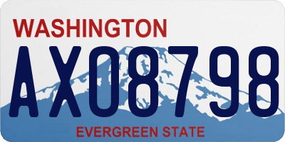 WA license plate AXO8798