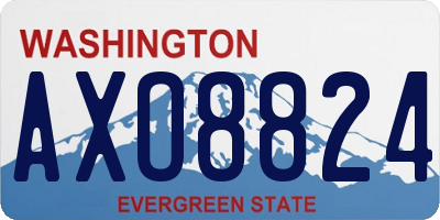 WA license plate AXO8824