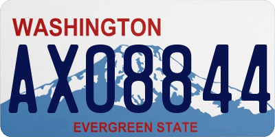 WA license plate AXO8844