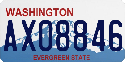 WA license plate AXO8846