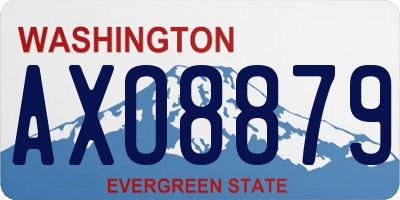 WA license plate AXO8879