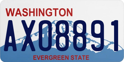 WA license plate AXO8891