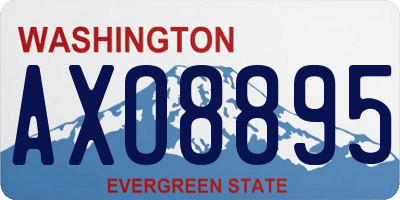 WA license plate AXO8895