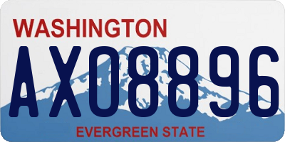 WA license plate AXO8896