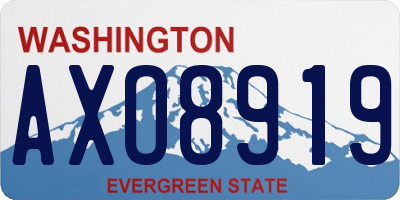 WA license plate AXO8919