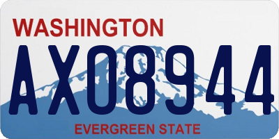 WA license plate AXO8944