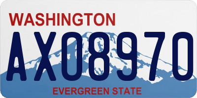 WA license plate AXO8970