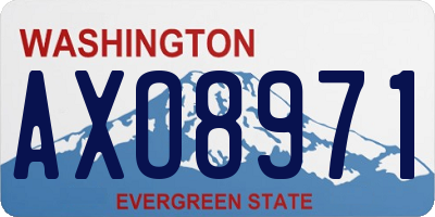WA license plate AXO8971