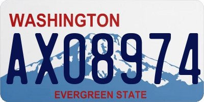 WA license plate AXO8974