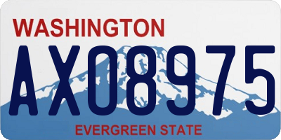 WA license plate AXO8975