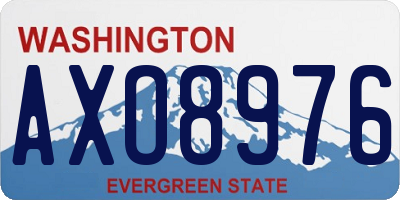 WA license plate AXO8976
