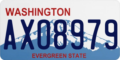 WA license plate AXO8979