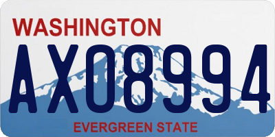 WA license plate AXO8994
