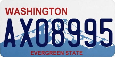 WA license plate AXO8995