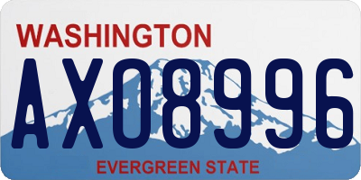 WA license plate AXO8996