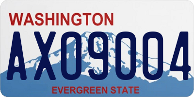 WA license plate AXO9004