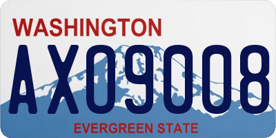 WA license plate AXO9008