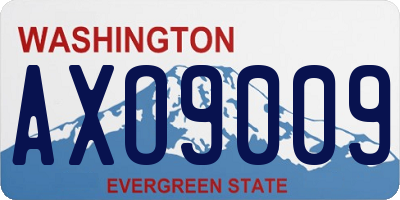 WA license plate AXO9009