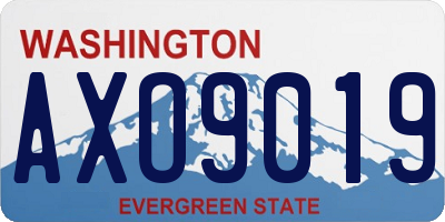 WA license plate AXO9019
