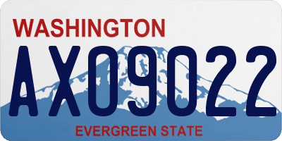 WA license plate AXO9022