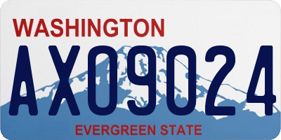 WA license plate AXO9024