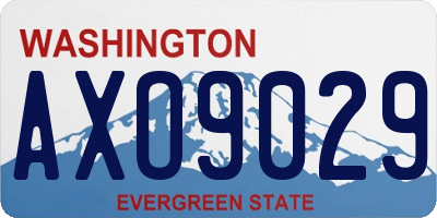 WA license plate AXO9029
