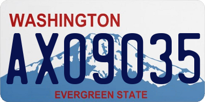 WA license plate AXO9035