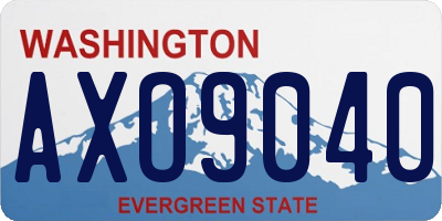 WA license plate AXO9040