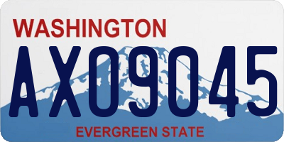 WA license plate AXO9045
