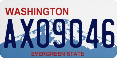 WA license plate AXO9046