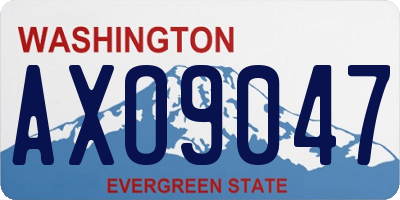WA license plate AXO9047
