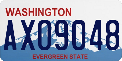WA license plate AXO9048