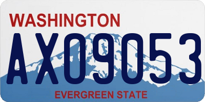 WA license plate AXO9053