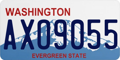 WA license plate AXO9055