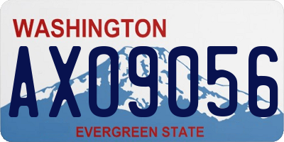 WA license plate AXO9056