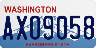 WA license plate AXO9058