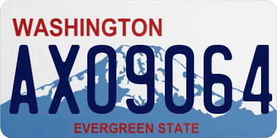 WA license plate AXO9064
