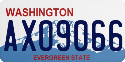 WA license plate AXO9066