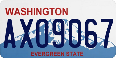 WA license plate AXO9067