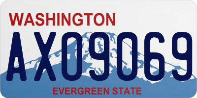 WA license plate AXO9069