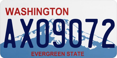 WA license plate AXO9072
