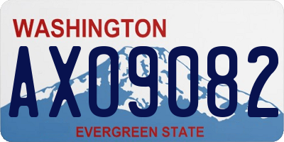 WA license plate AXO9082