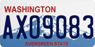 WA license plate AXO9083