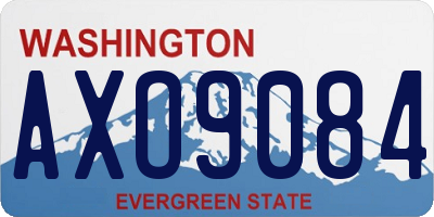 WA license plate AXO9084