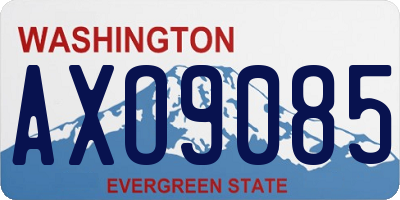 WA license plate AXO9085