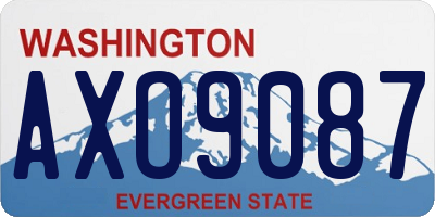 WA license plate AXO9087
