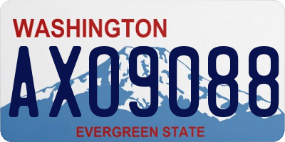WA license plate AXO9088