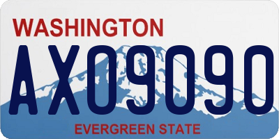 WA license plate AXO9090