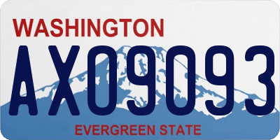 WA license plate AXO9093