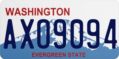 WA license plate AXO9094